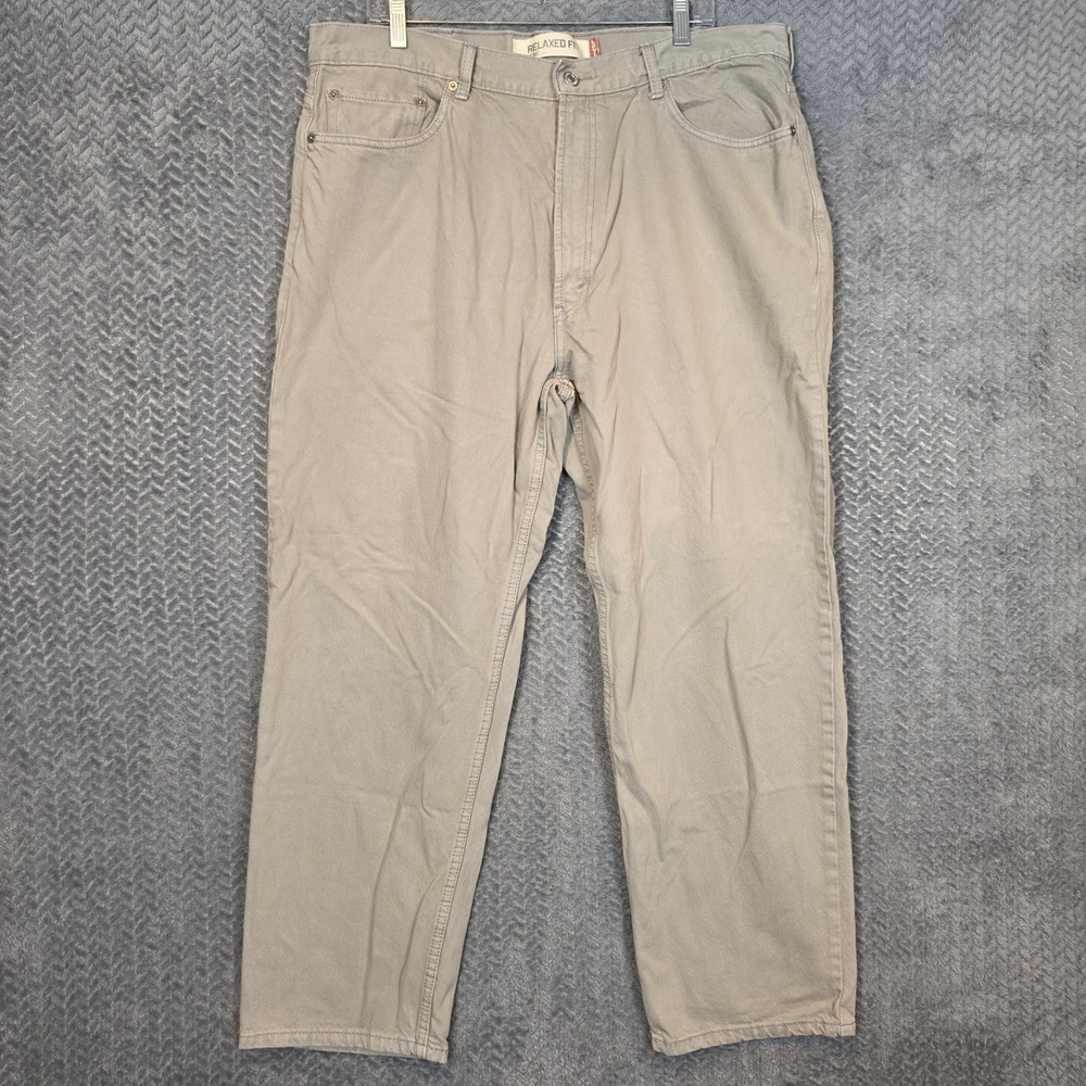 Levis 550 Relaxed Fit Tan Khaki Cotton Pants Mens 40x30 Tapered Leg 2012